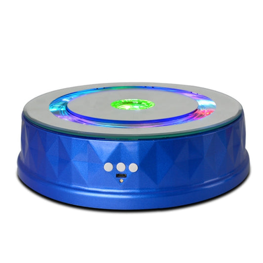 LED Light Electric Rotating Turntable Display Stand Video Shooting Props Turntable(Blue) -  by PMC Jewellery | Online Shopping South Africa | PMC Jewellery | Buy Now Pay Later Mobicred