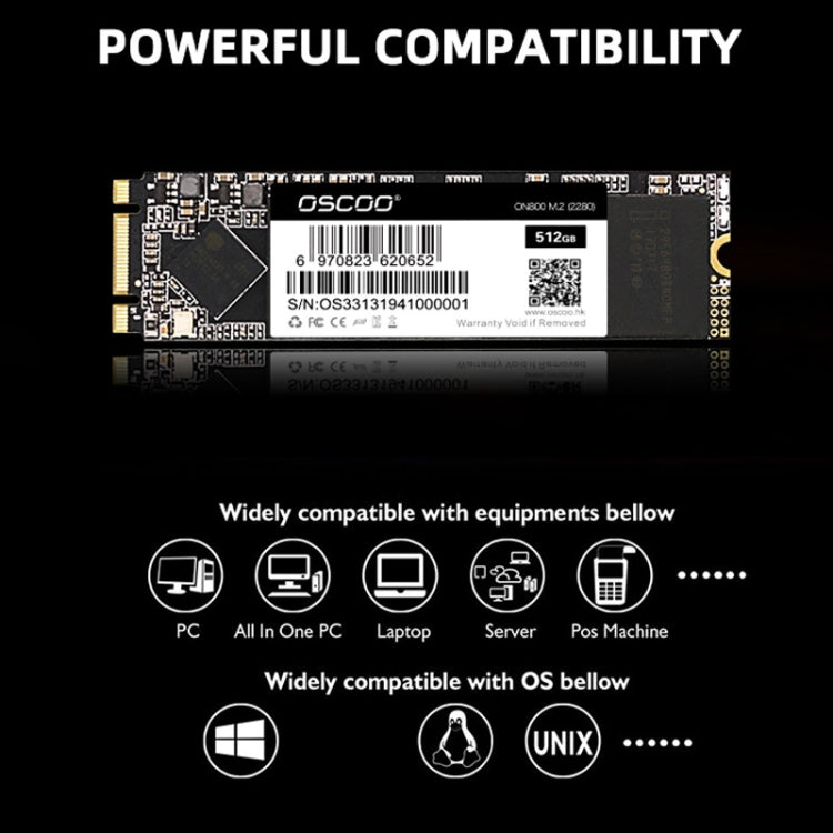 OSCOO ON800 M2 2280 Laptop Desktop Solid State Drive, Capacity: 1TB - Solid State Drives by OSCOO | Online Shopping South Africa | PMC Jewellery | Buy Now Pay Later Mobicred