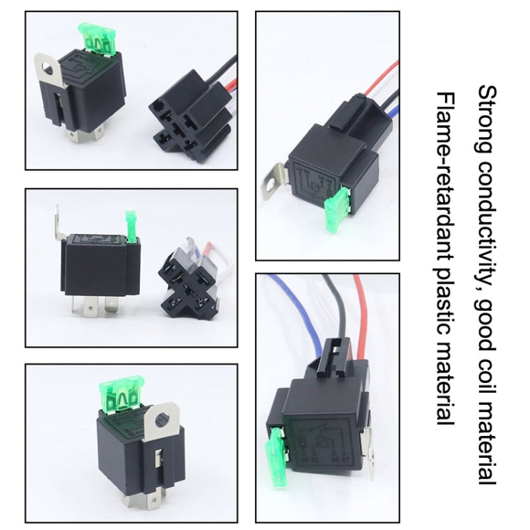 5 Sets JD2912 4 Pin Car Relay With Fuse, Rated voltage: 12V - Relays by PMC TechLife | Online Shopping South Africa | PMC TechLife | Buy Now Pay Later Mobicred