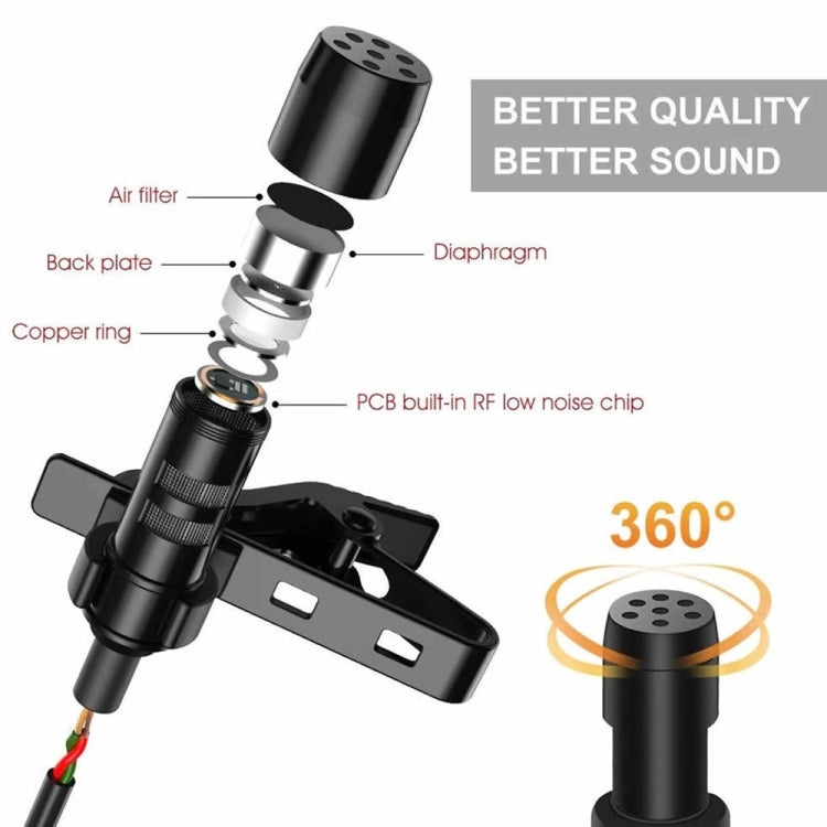 GAM-140 Mobile Phone Recording Collar Microphone(Black) - Microphone by PMC TechLife | Online Shopping South Africa | PMC TechLife