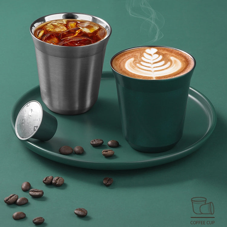 304 Stainless Steel Coffee Capsule Cup Double Insulation Coffee Cup, Style: Large Single Cup - free shipping - PMC TechLife - Order now!