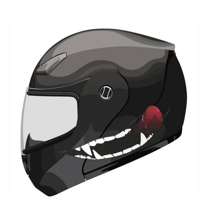 J06 Motorcycle Helmet Sticker Large Teeth - Decorative Sticker by PMC Jewellery | Online Shopping South Africa | PMC Jewellery