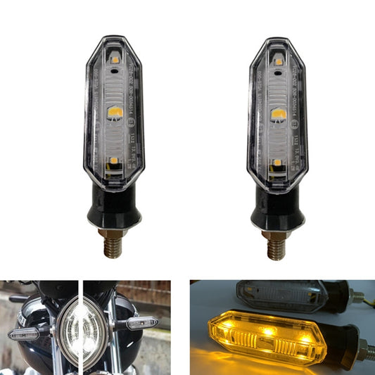 1 Pair MK-121 3 LEDs Shark Motorcycle Signal Lamp(Yellow Light) - Signal Lights by PMC Jewellery | Online Shopping South Africa | PMC Jewellery | Buy Now Pay Later Mobicred