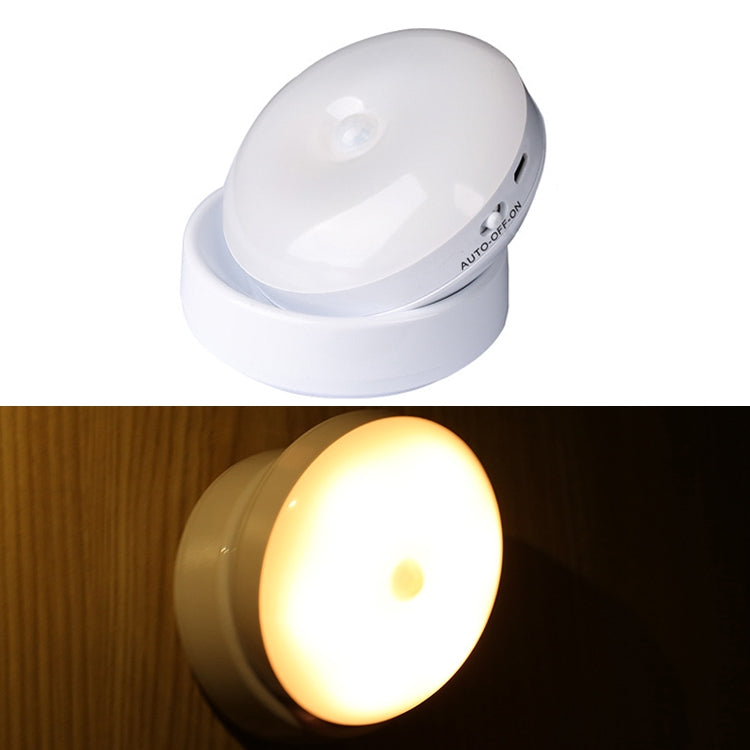 DMK-6PL Kitchen Cabinet Body Infrared Sensing Lamp, Style: Rotate Charging(Warm Yellow Light) - Sensor LED Lights by PMC TechLife | Online Shopping South Africa | PMC TechLife | Buy Now Pay Later Mobicred