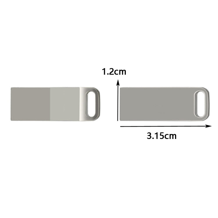 JHQG1 Step Shape Metal High Speed USB Flash Drives, Capacity: 128GB(Silver Gray) - USB Flash Drives by PMC Jewellery | Online Shopping South Africa | PMC Jewellery | Buy Now Pay Later Mobicred