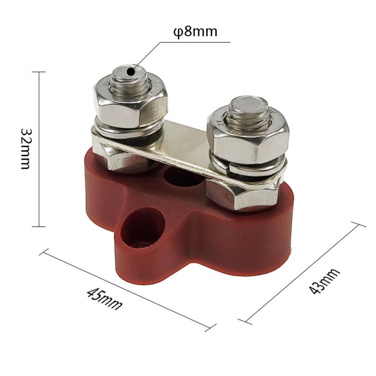 Double Terminal Block Spiral Fixed Wire Connector, Color: M8 Red - Booster Cable & Clip by PMC TechLife | Online Shopping South Africa | PMC TechLife | Buy Now Pay Later Mobicred