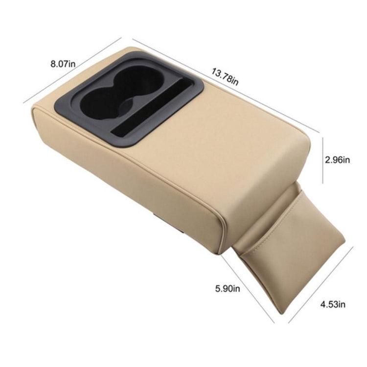 Car Armrest Box Increased Support With Rear Seat Water Cup Holder(Black) - Seat Accessories by PMC TechLife | Online Shopping South Africa | PMC TechLife | Buy Now Pay Later Mobicred
