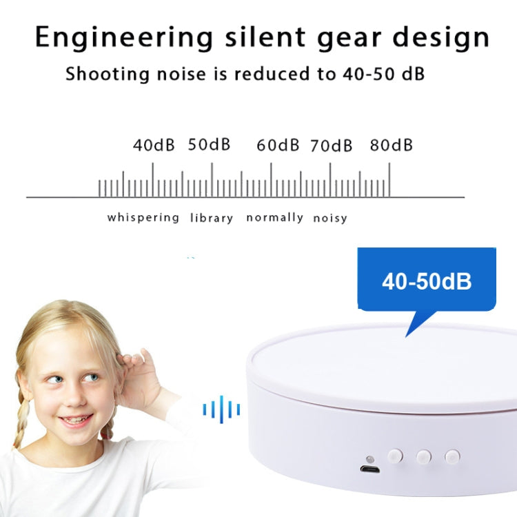 15cm Adjustable Speed Rotating Display Stand Props Turntable(White Velvet) -  by PMC TechLife | Online Shopping South Africa | PMC TechLife | Buy Now Pay Later Mobicred