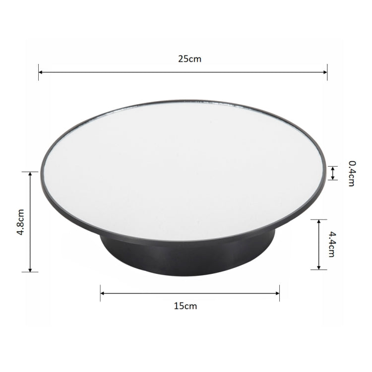 25cm USB Power Rotating Display Stand Video Shooting Props Turntable(White+Black Velvet) -  by PMC TechLife | Online Shopping South Africa | PMC TechLife | Buy Now Pay Later Mobicred