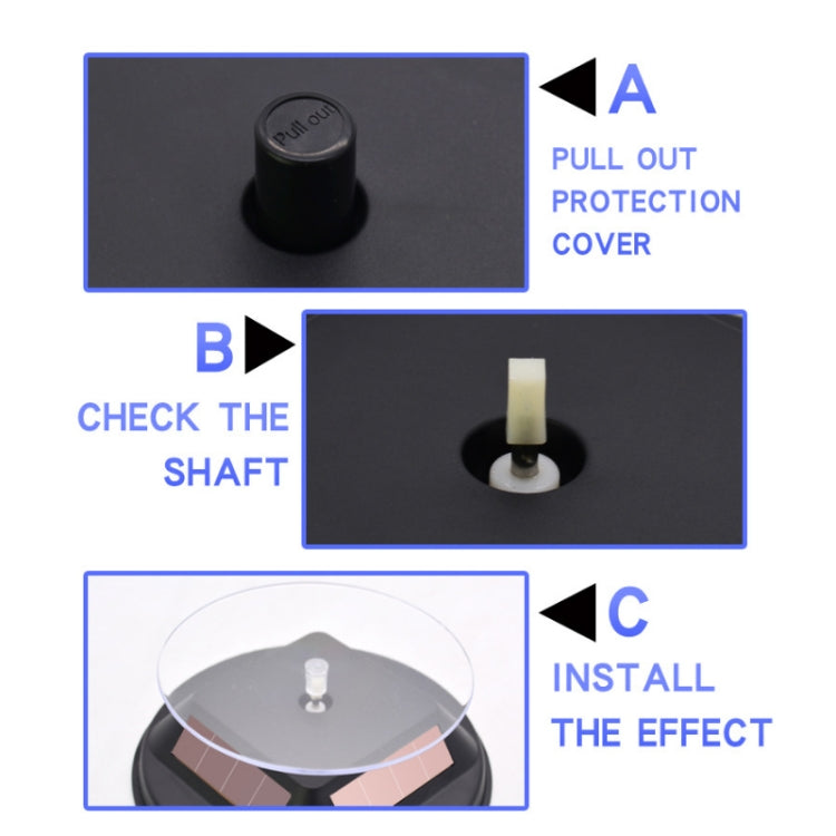12cm Solar Rotating Display Stand Props Turntable(White) -  by PMC TechLife | Online Shopping South Africa | PMC TechLife | Buy Now Pay Later Mobicred