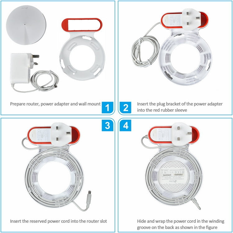 Router Wall Mount Bracket for TP-LINK DECO M5, Specification: For US Plug(Blue) - Other Accessories by PMC TechLife | Online Shopping South Africa | PMC TechLife | Buy Now Pay Later Mobicred