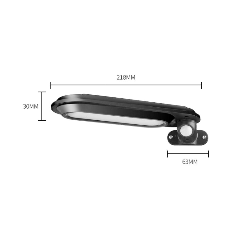 DS018 Solar Wall Lamp Outdoor Garden Induction Street Light(Black Shell Warm Light) - Street Lights by PMc TechLife | Online Shopping South Africa | PMc TechLife | Buy Now Pay Later Mobicred