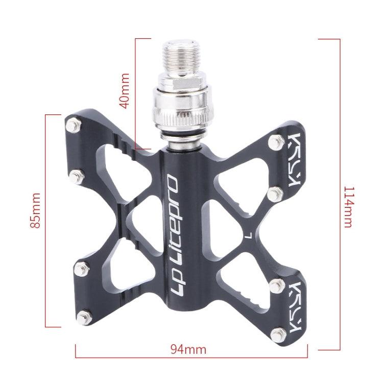 LP LitePro K5 Folding Bkie Aluminum Alloy Bearin Pedals(Silver) - free shipping - PMc TechLife - Order now!