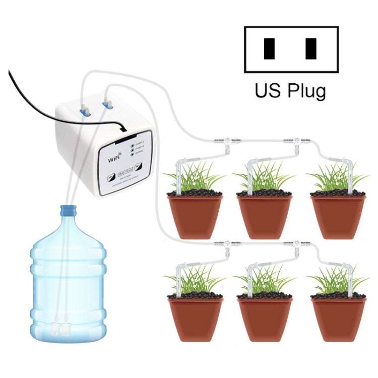 WD-01ADE WIFI Gardening Drip Irrigation Controller, Specification: Double Pump 15 Pots(US Plug) - Watering & Irrigation by PMc TechLife | Online Shopping South Africa | PMc TechLife | Buy Now Pay Later Mobicred