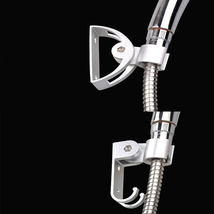 5 PCS Space Aluminum Shower Base(With Hook) - Shelves by PMC TechLife | Online Shopping South Africa | PMC TechLife | Buy Now Pay Later Mobicred