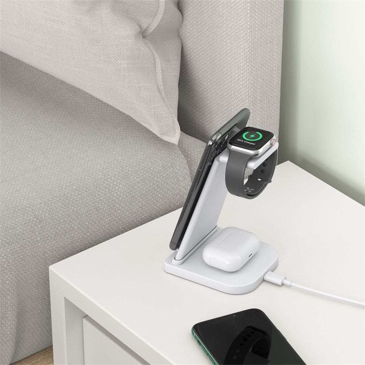QGeeM QG-WC05 3 In 1 Portable Detachable Wireless Charger(Black) - free shipping - PMC Jewellery - Order now!