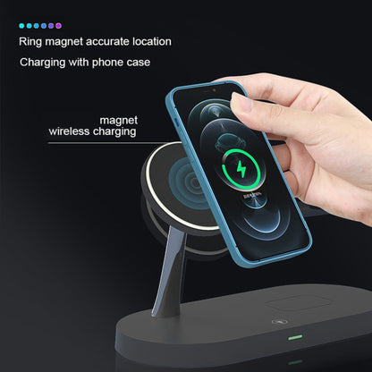 X452 3 in 1 Multifunctional 15W Wireless Charger with Night Light Function(Black) - Wireless Charger by PMC Jewellery | Online Shopping South Africa | PMC Jewellery | Buy Now Pay Later Mobicred