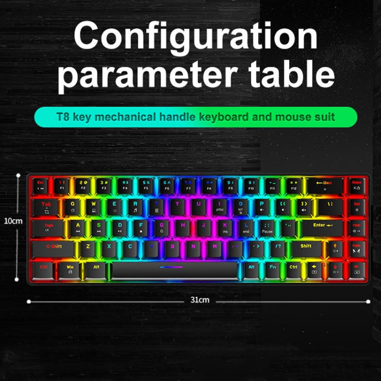 ZIYOU LANG T8 68 Keys RGB Luminous Gaming Mechanical Keyboard, Cable Length:1.6m(Black Green Shaft) - Wired Keyboard by ZIYOU LANG | Online Shopping South Africa | PMC Jewellery | Buy Now Pay Later Mobicred