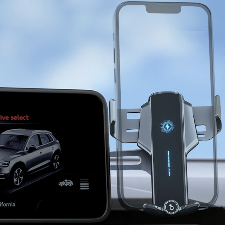 Sumi-tap 15W Hidden Suspension Screen Wireless Fast Charging Stand with Number Plate(Silver) - Wireless Charger Holders by Sumi-tap | Online Shopping South Africa | PMC Jewellery | Buy Now Pay Later Mobicred