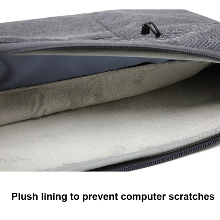 Zipper Type Polyester Business Laptop Liner Bag, Size: 14 Inch(Light Grey) - 14.1 inch by PMC Jewellery | Online Shopping South Africa | PMC Jewellery | Buy Now Pay Later Mobicred