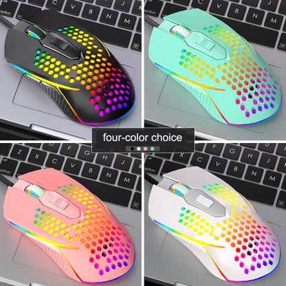 LEAVEN S50 6Keys Macro Definition Programmable RGB Lighted Gaming Wired Mouse, Cable Length: 1.5m(White) - Wired Mice by LEAVEN | Online Shopping South Africa | PMC Jewellery | Buy Now Pay Later Mobicred