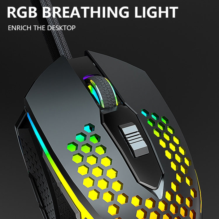 LEAVEN S50 6Keys Macro Definition Programmable RGB Lighted Gaming Wired Mouse, Cable Length: 1.5m(Blue) - Wired Mice by LEAVEN | Online Shopping South Africa | PMC Jewellery | Buy Now Pay Later Mobicred