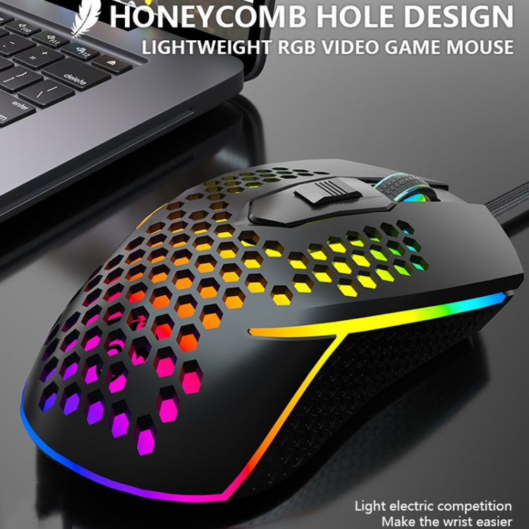LEAVEN S50 6Keys Macro Definition Programmable RGB Lighted Gaming Wired Mouse, Cable Length: 1.5m(Blue) - free shipping - PMC Jewellery - Order now!