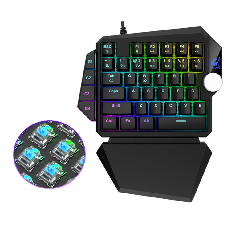 ZIYOU LANG K5 39 Keys RGB Mechanical Gaming Keyboard For PS4, Cable Length: 1.5m(Black Green Shaft) - Wireless Keyboard by ZIYOU LANG | Online Shopping South Africa | PMC Jewellery | Buy Now Pay Later Mobicred