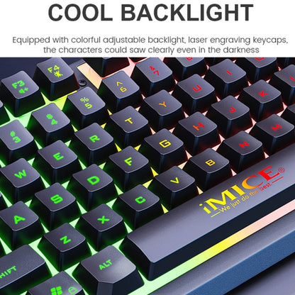 IMICE AK-900 104 Keys Metal Backlit Gaming Wired Suspended Illuminated Keyboard, Cable Length: 1.5m(Black) - Wired Keyboard by IMICE | Online Shopping South Africa | PMC Jewellery | Buy Now Pay Later Mobicred