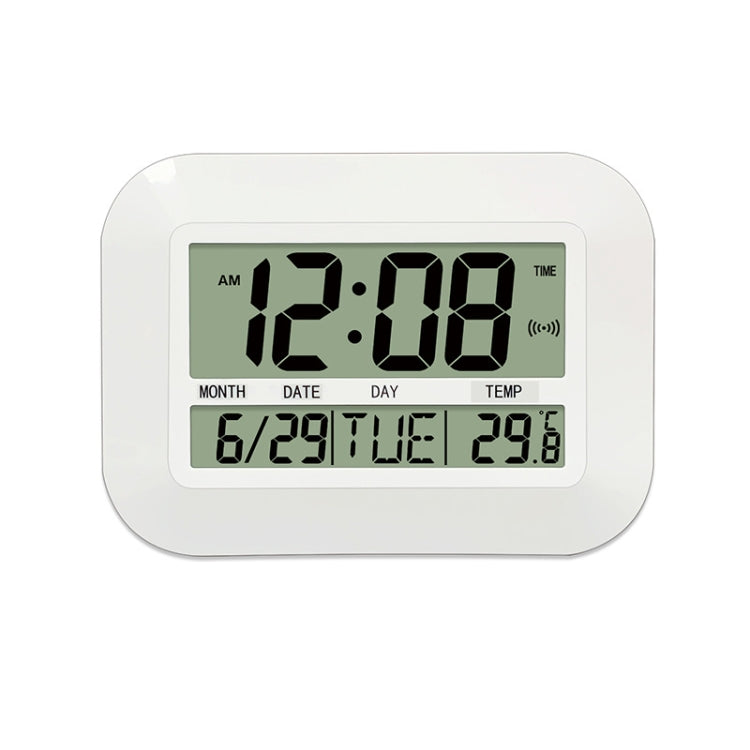 Household Big Screen Digital Electronic Alarm Clock Minimalist Living Room Mute Wall Clock(White) - Alarm Clocks by PMc TechLife | Online Shopping South Africa | PMc TechLife | Buy Now Pay Later Mobicred