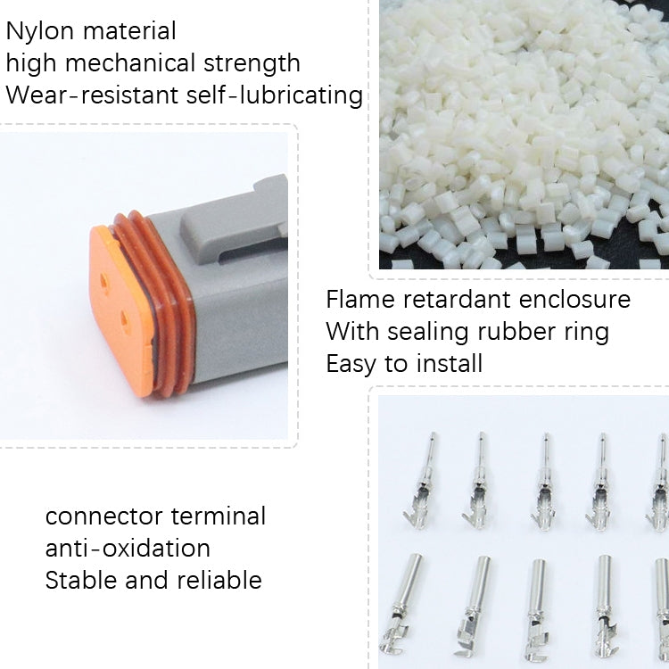 4 PCS DT04-3P / DT06-3S With Copper Car Waterproof Connector Conductive Connection Terminal - Booster Cable & Clip by PMC TechLife | Online Shopping South Africa | PMC TechLife | Buy Now Pay Later Mobicred
