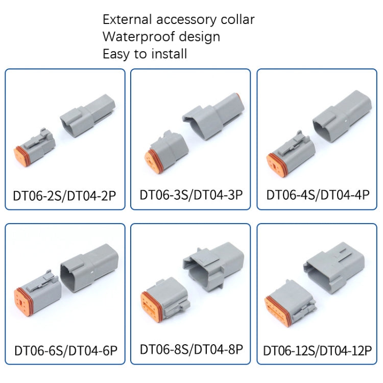 2 PCS DT04-8P / DT06-8S With Copper Car Waterproof Connector Conductive Connection Terminal - Booster Cable & Clip by PMC Jewellery | Online Shopping South Africa | PMC Jewellery | Buy Now Pay Later Mobicred