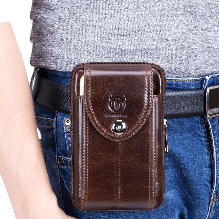 BULL CAPTAIN  Leather Multifunctional Waist Bag For Men(Brown-06) - free shipping - PMC TechLife - Order now!