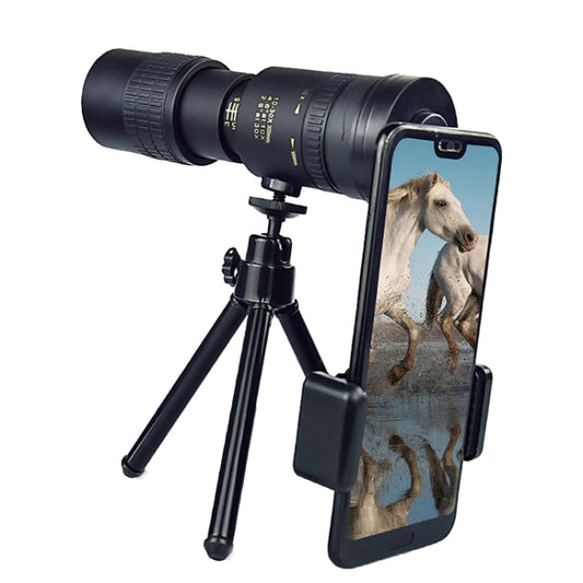 10-300x40 Monocular HD Telescope BAK4 Prism Telescope,Style: With Photo Holder+Tripod - Monocular Binoculars by PMC Jewellery | Online Shopping South Africa | PMC Jewellery