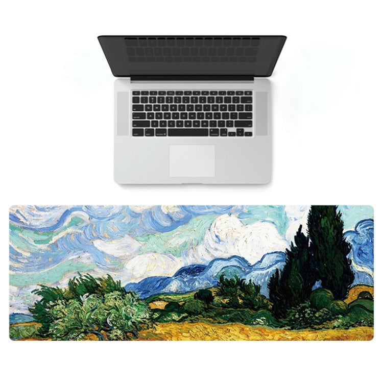 400x900x5mm Locked Am002 Large Oil Painting Desk Rubber Mouse Pad(Seaside Boat) - Mouse Pads by PMC Jewellery | Online Shopping South Africa | PMC Jewellery | Buy Now Pay Later Mobicred