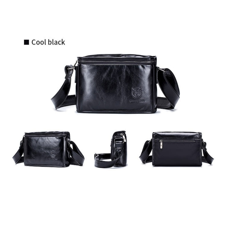 BULL CAPTAIN Leather Shoulder Messenger Bag For Men(Cool Black) - free shipping - PMC TechLife - Order now!