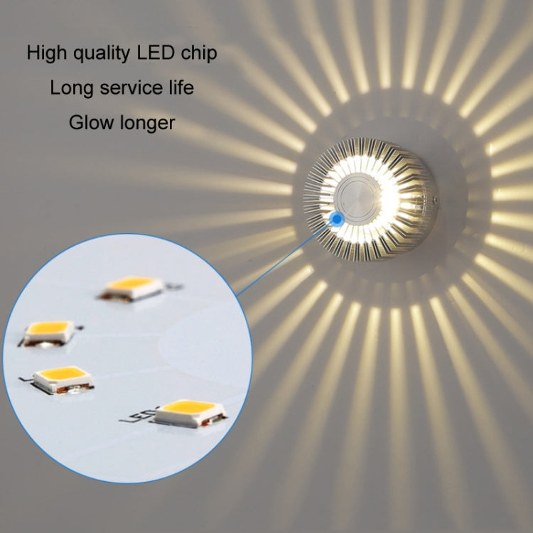 LED Aluminum Aisle Light Sunflower Corridor Lamp Decorative Light, Power source: Visible Installation 3W(White) - Novelty Lighting by PMC TechLife | Online Shopping South Africa | PMC TechLife | Buy Now Pay Later Mobicred