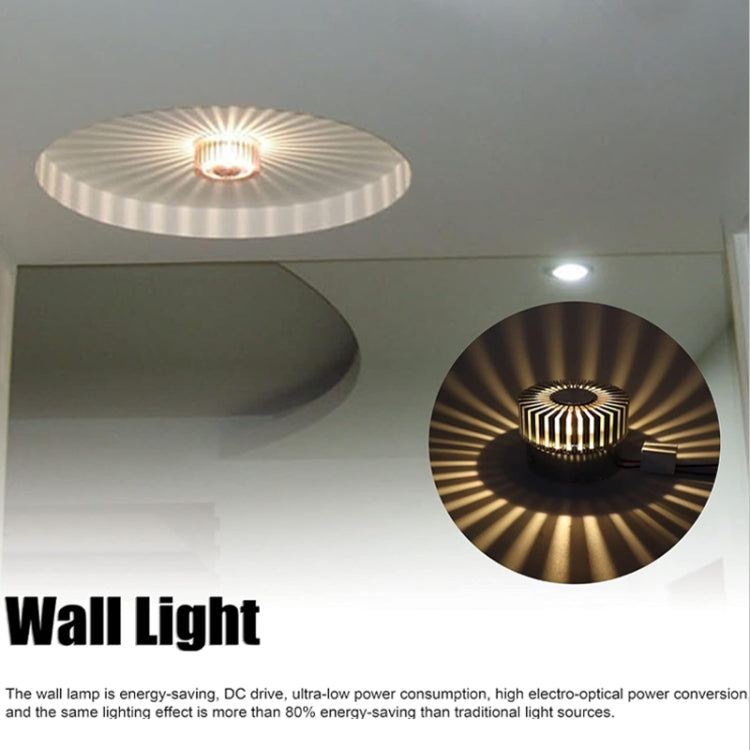 LED Aluminum Aisle Light Sunflower Corridor Lamp Decorative Light, Power source: Invisible Installation 3W(Yellow) - Novelty Lighting by PMC TechLife | Online Shopping South Africa | PMC TechLife | Buy Now Pay Later Mobicred