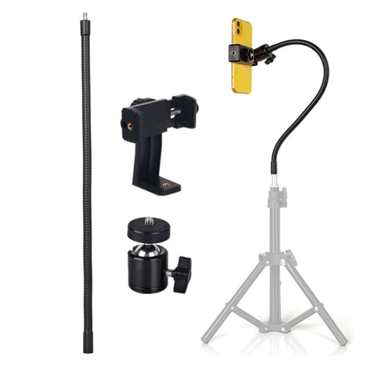 40cm Live Broadcast Bracket Extension Hose Tripod Accessories,Style: Hose+PTZ+Rotatable Phone Clip - Stand by PMC Jewellery | Online Shopping South Africa | PMC Jewellery | Buy Now Pay Later Mobicred