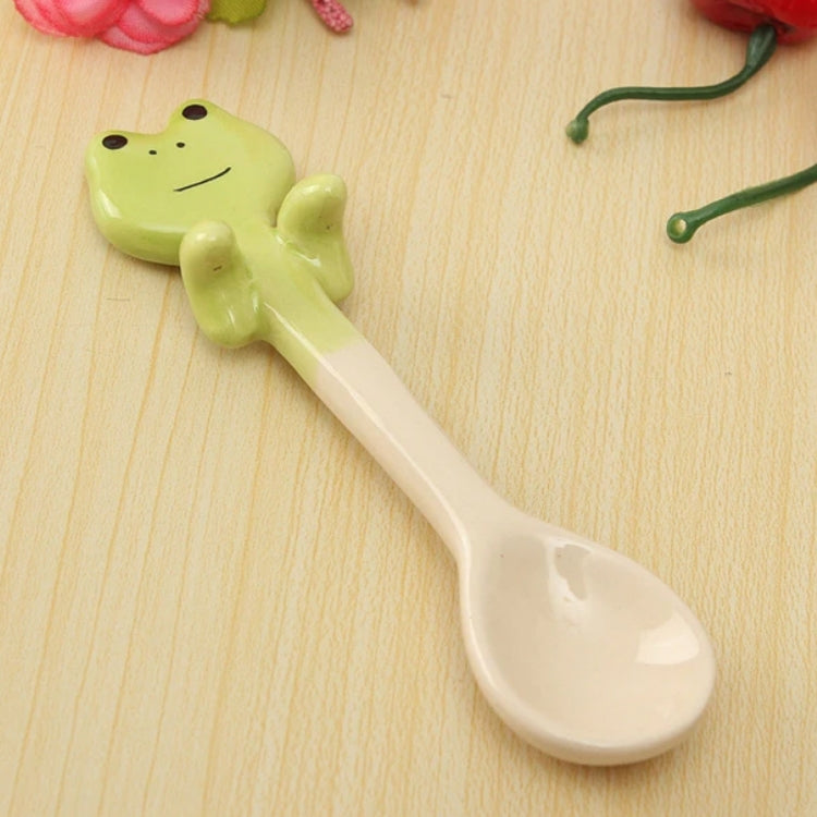 Cartoon Tableware Ceramic Coffee Cup Hanging Spoon(Frog) - Coffee Tools by PMC Jewellery | Online Shopping South Africa | PMC Jewellery