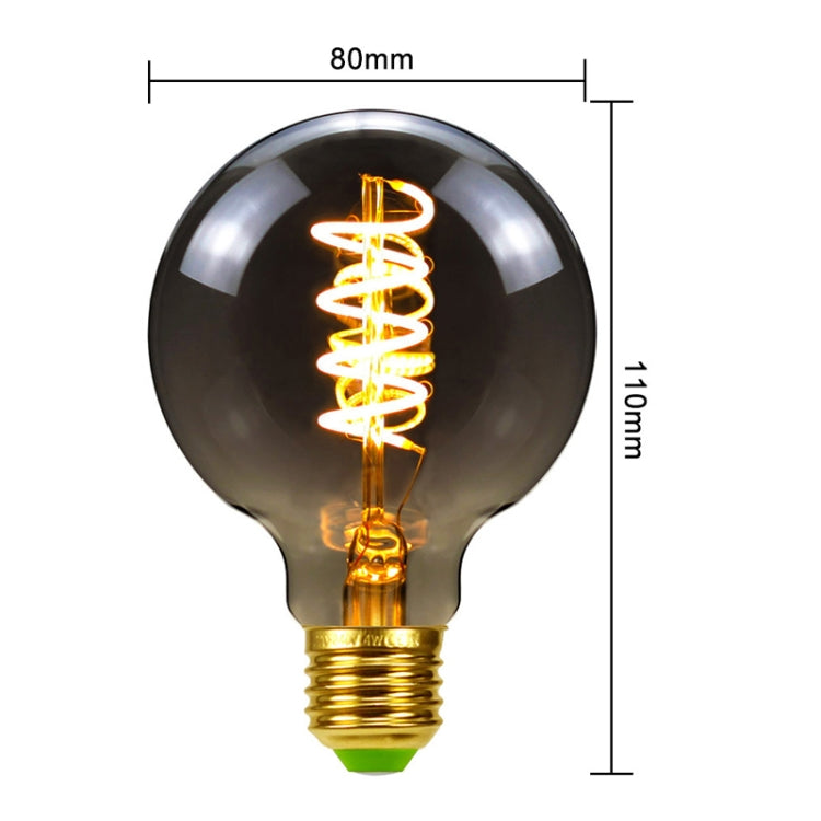 G80 Electroplating Smoke Grey Warm Light LED Bulb Retro Lamp - LED Blubs & Tubes by PMc TechLife | Online Shopping South Africa | PMc TechLife | Buy Now Pay Later Mobicred