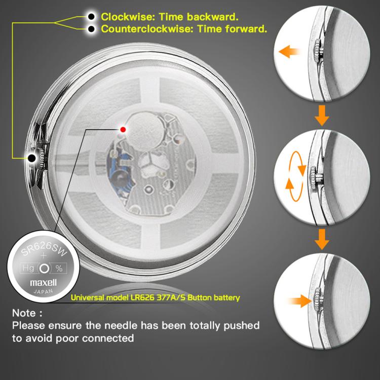 Aluminum Alloy Plating Motorcycle Handlebar Clock(Silver Shell White Background) - free shipping - PMC TechLife - Order now!