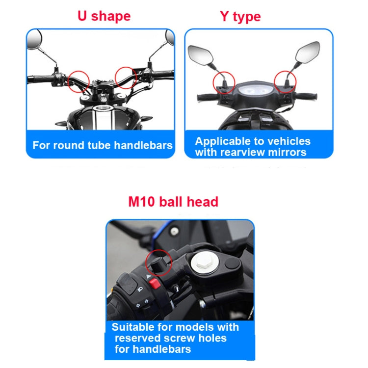 Motorcycle Bracket Crab Navigation Phone Bracket,Style： M10+QC3.0 Dual USB Charge - Holder by PMC Jewellery | Online Shopping South Africa | PMC Jewellery | Buy Now Pay Later Mobicred