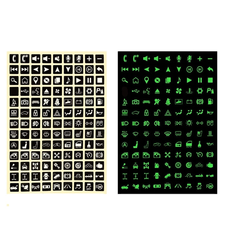 Car Button Luminous Sticker General PET Waterproof Wear-Resistant Car Sticker(Number 2) - free shipping - PMC TechLife - Order now!