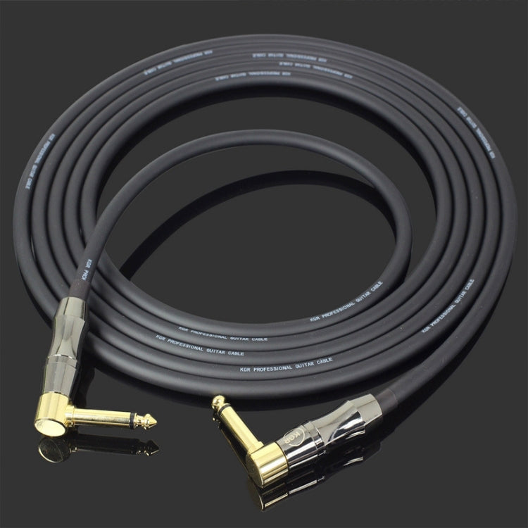 KGR Guitar Cable Keyboard Drum Audio Cable, Specification: 15m(Double Elbow Jack) - Instrument Audio Cables by KGR | Online Shopping South Africa | PMC Jewellery | Buy Now Pay Later Mobicred