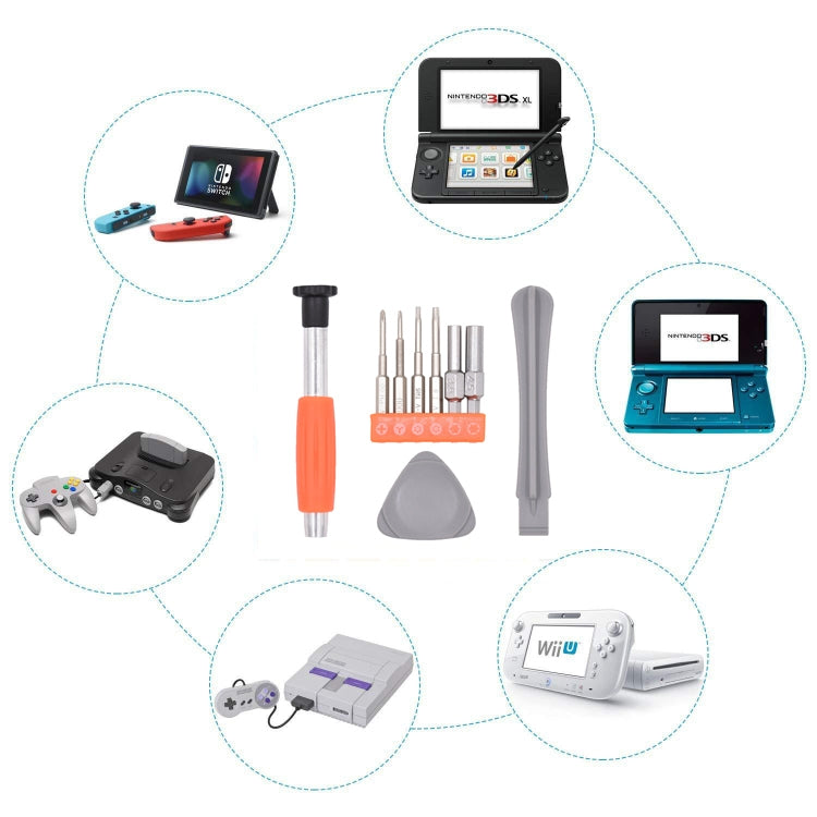 taessv Game Console Disassembly Screwdriver Set For Nintendo Switch, Specification: Orange ���9 PCS) - Switch Spare Parts by PMC TechLife | Online Shopping South Africa | PMC TechLife