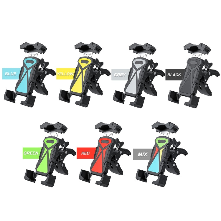 L101+M011 Outdoor Cycling Mechanical Locking Phone Holder(Blue) - Holders by PMC TechLife | Online Shopping South Africa | PMC TechLife | Buy Now Pay Later Mobicred