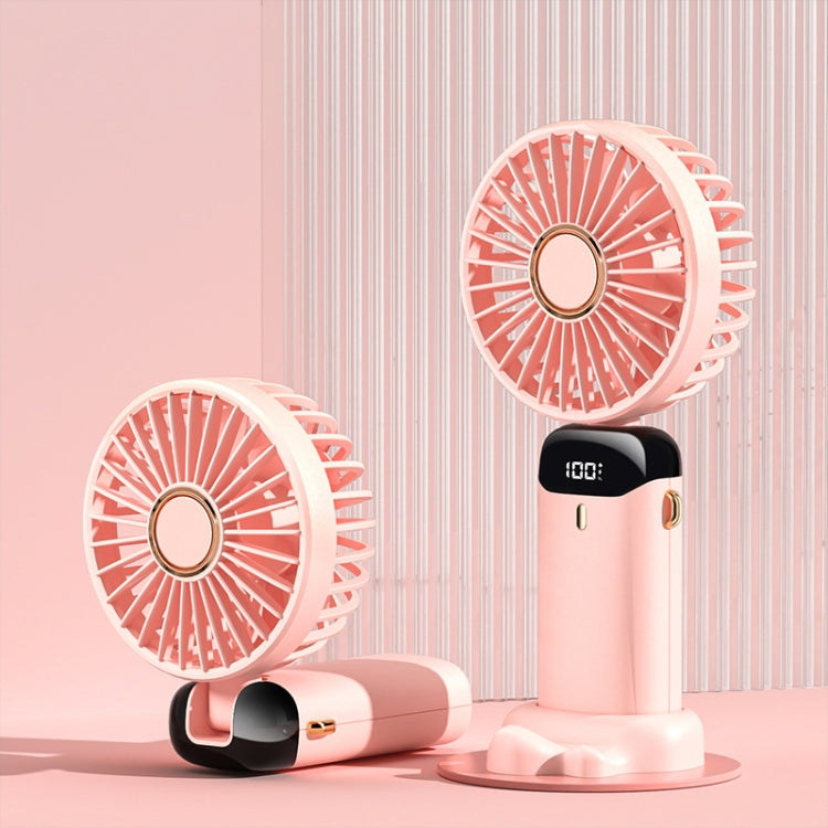 USB Handheld Digital Display Folding Aromatherapy Fan, Battery Capacity: 5000mAh(N15 Pink) - Electric Fans by PMC Jewellery | Online Shopping South Africa | PMC Jewellery | Buy Now Pay Later Mobicred