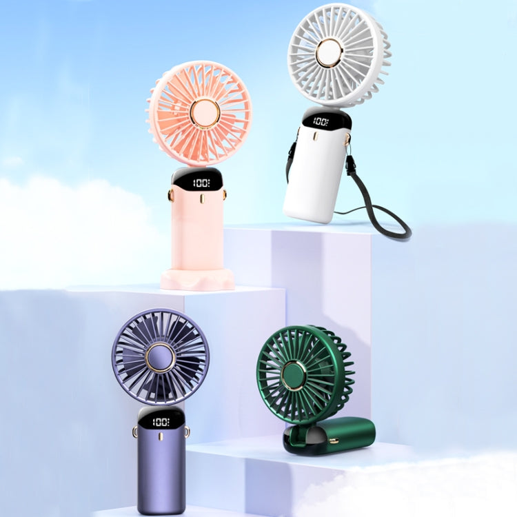 USB Handheld Digital Display Folding Aromatherapy Fan, Battery Capacity: 5000mAh(N15 Pink) - Electric Fans by PMC Jewellery | Online Shopping South Africa | PMC Jewellery | Buy Now Pay Later Mobicred