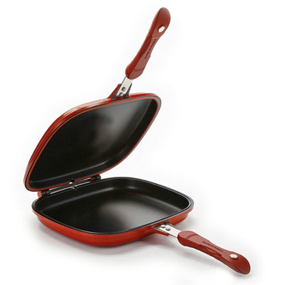 Household Pan Double Side Grill Fry Pan Cookware Double Face Pan(28cm) - Pans by PMC Jewellery | Online Shopping South Africa | PMC Jewellery | Buy Now Pay Later Mobicred